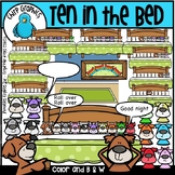 Ten in the Bed Clip Art Set