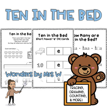 Preview of Ten in the Bed | Nursery Rhyme Activity Pack | Printables