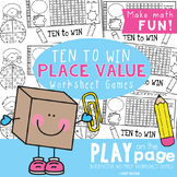 Place Value - Ten to Win Worksheet Games