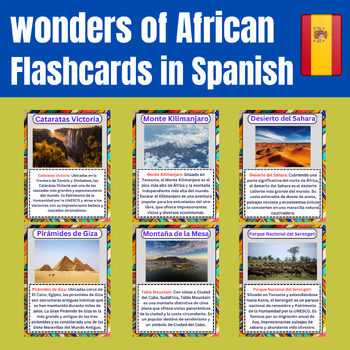 Preview of Ten wonders on the African continent in spanish