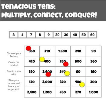 Preview of Tenacious Tens: Multiply Multiples of Ten!