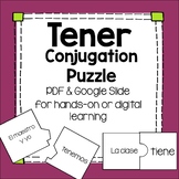 Tener Conjugation Puzzle practice for beginning Spanish