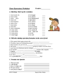 Tener Expressions Worksheet: Expresiones / Modismos (Idioms)