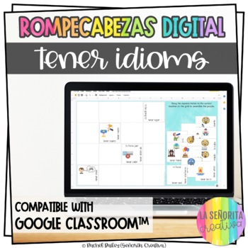 Preview of Tener Idioms Digital Jigsaw Puzzles | Use with Google Apps