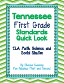 Tennessee 1st Grade Standards Cheat Sheet 2021