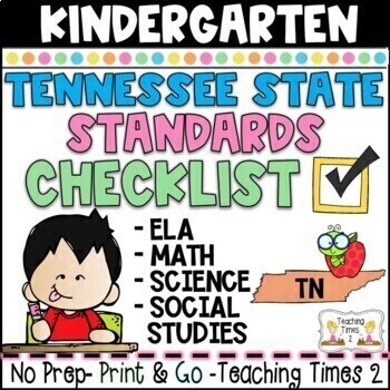 Preview of Tennessee State Standards Kindergarten-Teacher Binder Packet