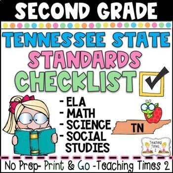 Preview of Tennessee State Standards- Grade 2- Teacher Checklist Packet