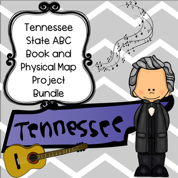 Preview of Tennessee Bundle--Tennessee ABC Book and Physical Map Research Project