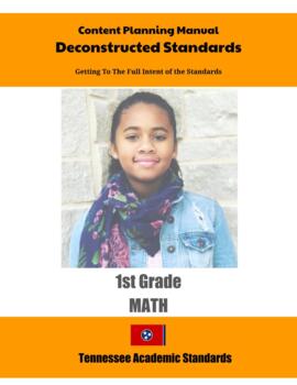 Preview of Tennessee Deconstructed Standards Content Planning Manual Math 1st Grade