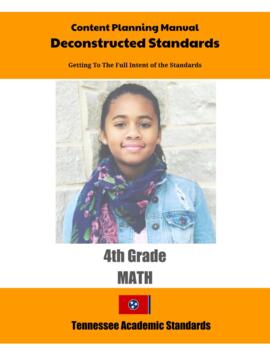 Preview of Tennessee Deconstructed Standards Content Planning Manual Math 4th Grade