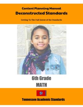 Preview of Tennessee Deconstructed Standards Content Planning Manual - Math 6th Grade