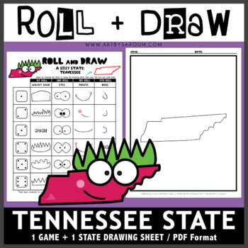 Preview of Tennessee Roll and Draw Silly State Game NO PREP Drawing Activity