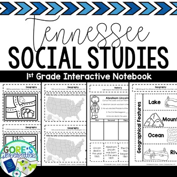 Preview of Tennessee Social Studies 1st Grade Interactive Notebook