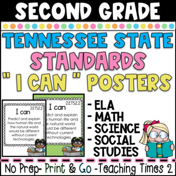 Preview of Tennessee State Standards "I Can" Posters- Second Grade- All Subjects