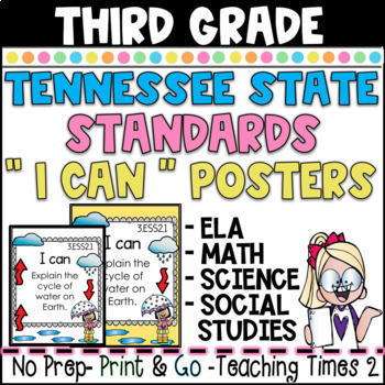 Preview of Tennessee State Standards "I Can" Posters-Third Grade- All Subjects