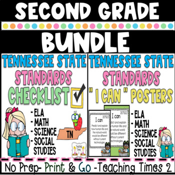 Preview of Tennessee State Standards Second Grade Bundle