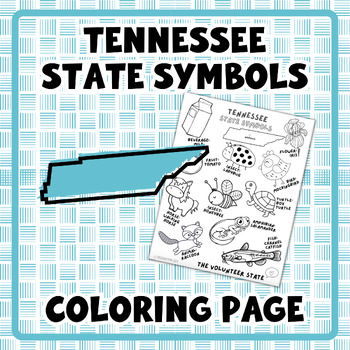 Preview of Tennessee State Symbols Coloring Page | for PreK and Kindergarten Social Studies