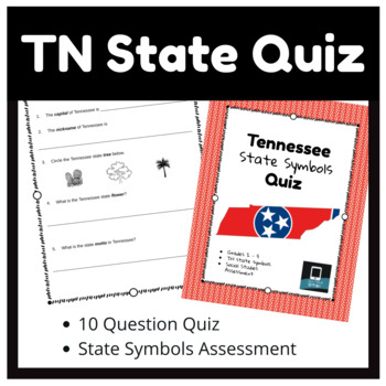 Tennessee State Symbols Quiz by Love Fleck EdTech TpT