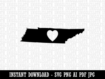 Tennessee State with Swirls Sticker