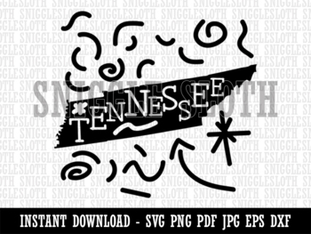 ai, dxf, jpg, png & svg Tennessee State Flag File Bundle