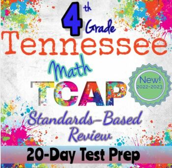Preview of Tennessee TCAP 4th Grade Math Review and Test Prep: Uses New Standards for 2023!