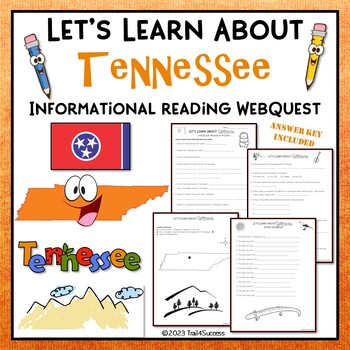Preview of Tennessee Webquest Worksheets Informational Reading Research Activity