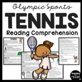 Tennis Reading Comprehension Worksheet Summer Olympics Sports