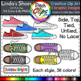 Tennis Shoe Clipart (Clip Art) - Rainbow Brights Colors