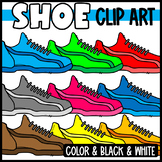 Tennis Shoe/ Running Shoe Clipart: Rainbow Colors