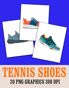 Preview of Tennis Sneakers Printable Clip Art: Physical Education, Gym Footwear