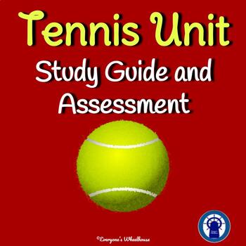 Preview of Tennis Unit Study Guide and Assessment