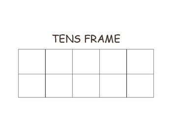 Tens Frame Chart by Tina Travers | Teachers Pay Teachers