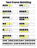 Tens Frame Matching Worksheet