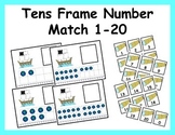 Tens Frame Number Match 0-20 Math Center - Christopher Columbus