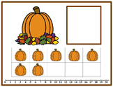 Tens Frame Number Match 0-20 Math Center - Pumpkin Theme
