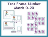 Tens Frame Number Match 0-20 Math Center - Winter Clothing