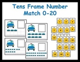 Tens Frame Number Match 0-20 Math Center - police officer