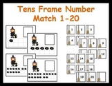 Tens Frame Number Match 1-20 Math Center - Halloween