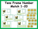 Tens Frame Number Match 1-20 Math Center - St. Patrick's D