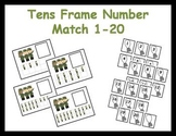 Tens Frame Number Match 1-20 Math Center - Veteran's Day