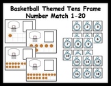 Tens Frame Number Match 1-20 Math Center - basketball theme