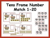 Tens Frame Number Match 1-20 Math Center - pirate theme