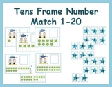 Tens Frame Number Match 1-20 Math Center - space theme