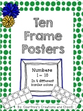 Ten Frame Posters #'s 1-10 or Play Dough Mat Center
