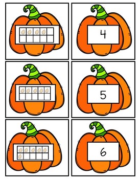 Tens Frame Pumpkins by Barnes Hooligans | TPT