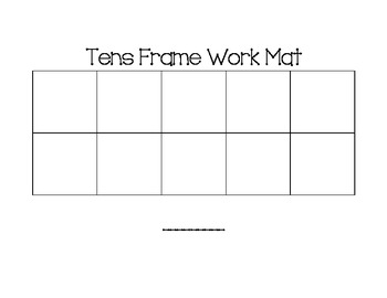 Ten Frame Work Mat By Organized In Elementary Erin Tpt