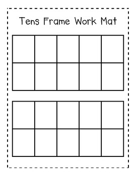 Preview of Tens Frame Work Mat for Addition and Subtraction