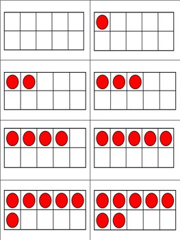 Tens Frame and Dice Matching Game by Reading Group | TPT