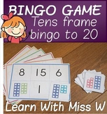 Tens Frame to 20 Bingo Game