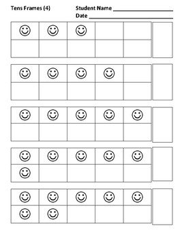 Tens Frames 1-10, Practice 4 by Carr's Educational Services LLC | TPT